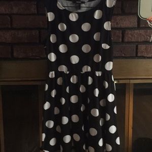 Black polkadot dress